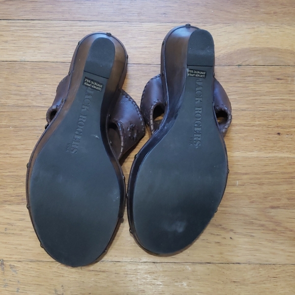 Jack Roger's Wood Wedge Sandals - Picture 3 of 3